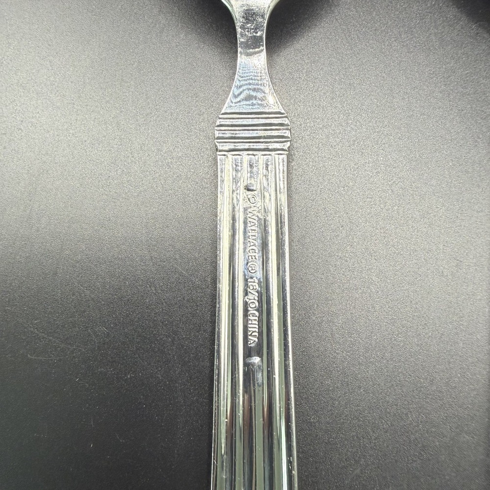 Wallace Silversmiths Stainless Flatware Chardonnay Serving Spoon Set 18/10 - Picture 3 of 7